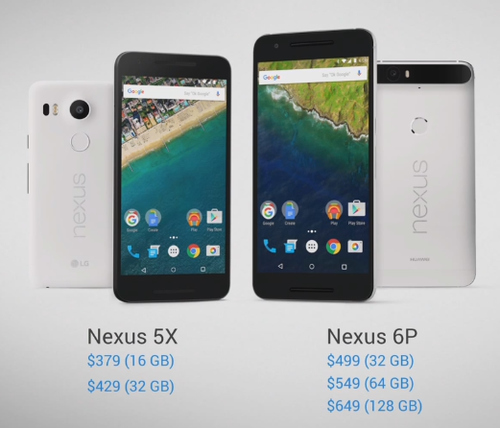 『Nexus 5X』と『Nexus 6P』