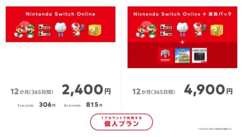 Nintendo Switch Online+追加パック