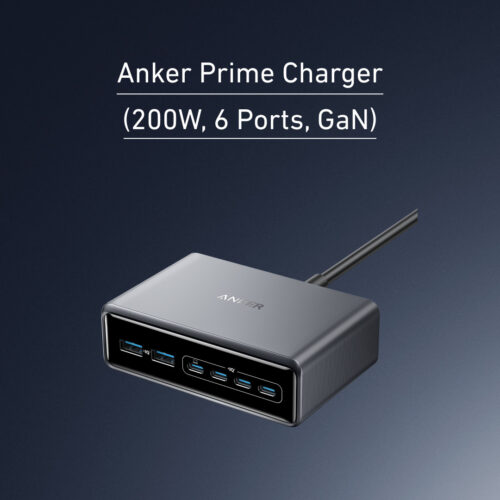 Anker Prime Charger (200W, 6 Ports, GaN)