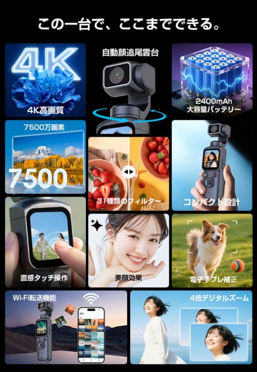 Vlogポケットカメラ
